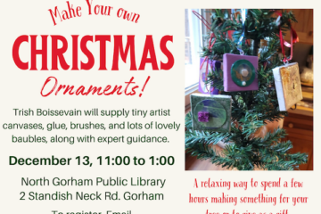 Christmas ornament craft event flyer
