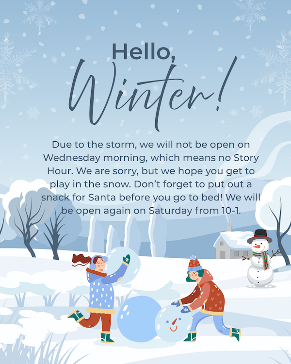 Library closed due to the snowstorm