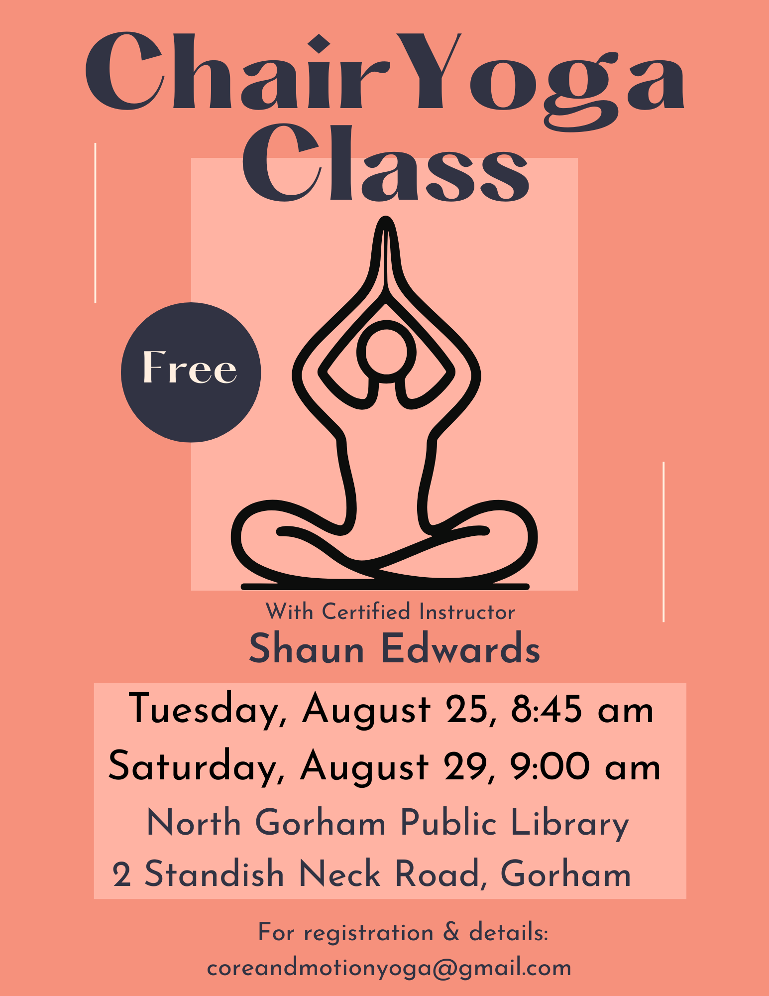 Chair Yoga flyer