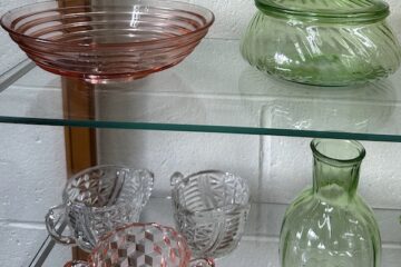 Depression glass display